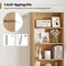 Natural Tier Bookcase with Open Shelves & Anti-Toppling Kits 6